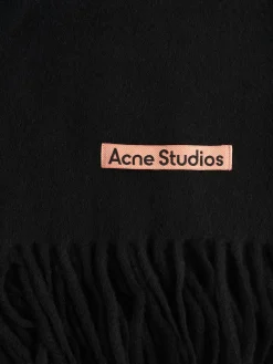 Acne Studios - Wool Fringe Scarf in Black