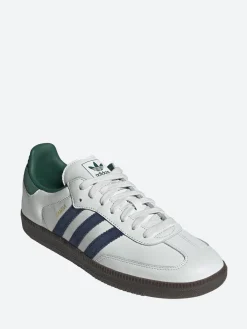 adidas - Samba OG in White, Navy and Collegiate Green