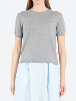 Aequamente - 25185 Knit T-Shirt in Grigio