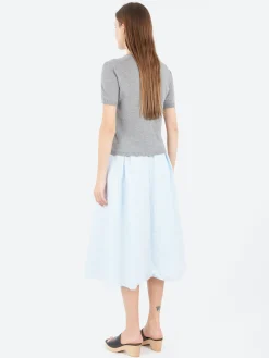 Aequamente - 25185 Knit T-Shirt in Grigio