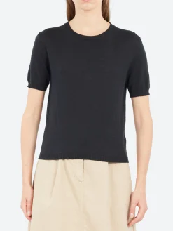 Aequamente - 25185 Knit T-Shirt in Black