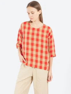 Aequamente - Big Gingham Blouse in Var 1