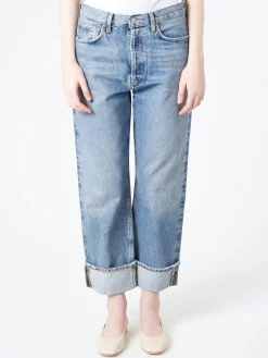 AGOLDE - Fran Jean in Invention (Medium Vintage Indigo)