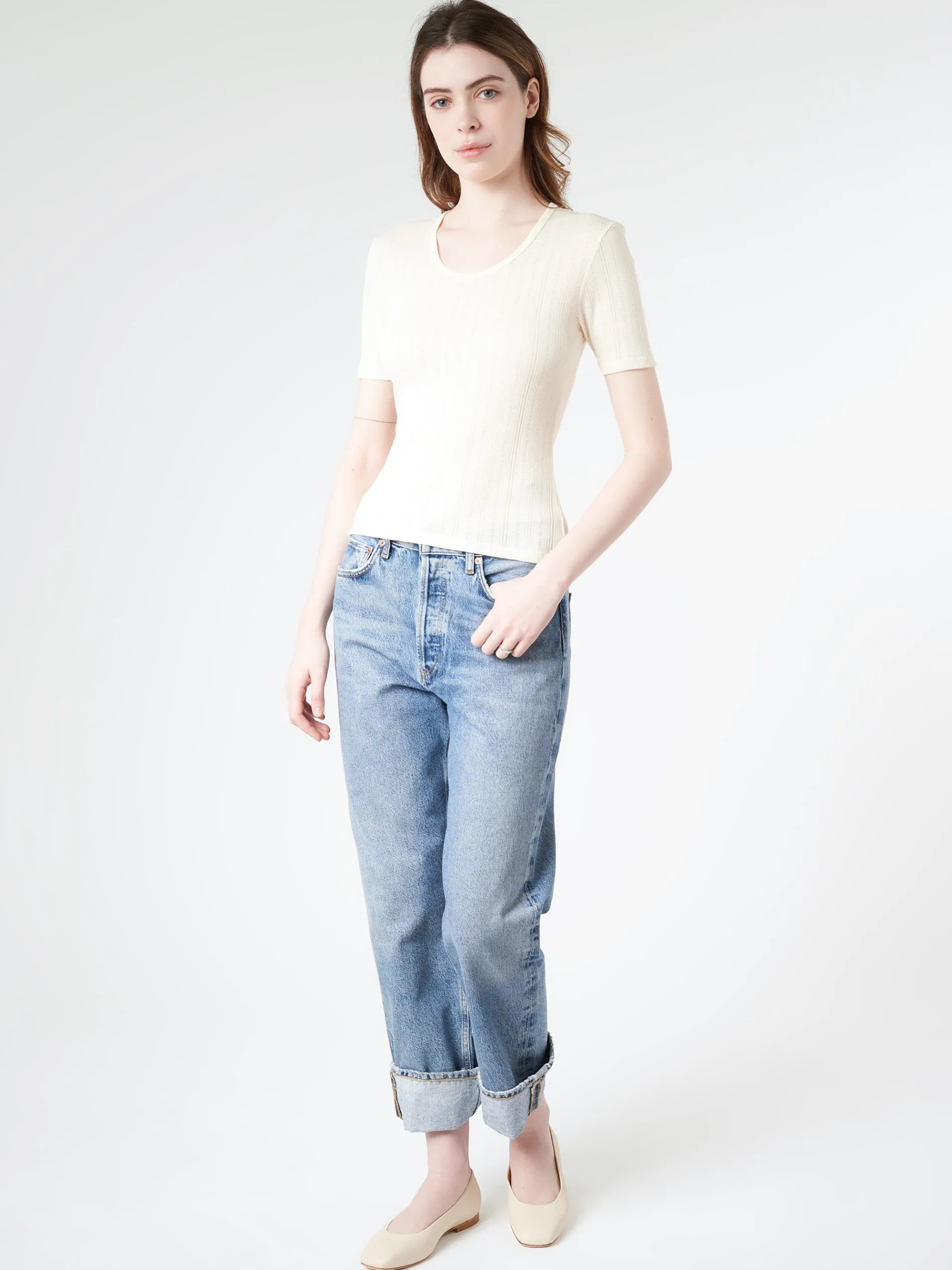 AGOLDE - Fran Jean in Invention (Medium Vintage Indigo)