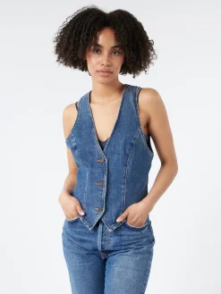 AGOLDE - Halter Vest in Ambition (Indigo)