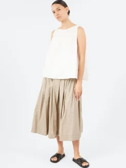 Album di Famiglia - Pleated Short Skirt TC in Stone
