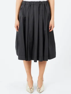 Album di Famiglia - Pleated Short Skirt TC in Black