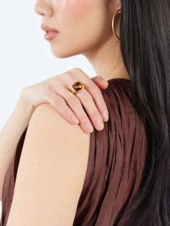 Alhaja- Amalfi Ring in Caramel and Gold