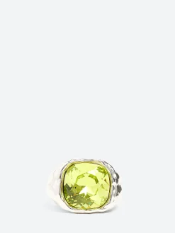 Alhaja- Amalfi Ring in Lime and Silver