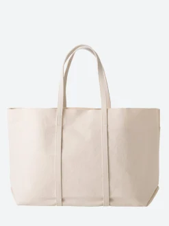 Amiacalva - Large Washed Canvas Tote in White
