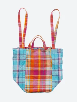 Amiacalva - Medium Mixed Plaid Easy Bag in Orange