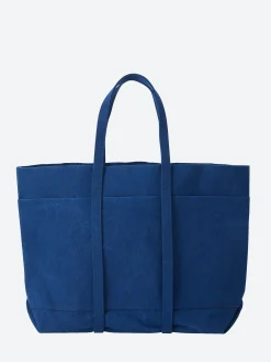 Amiacalva - Medium Washed Canvas Tote in Blue