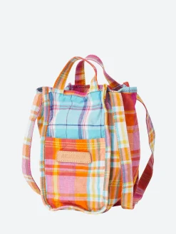 Amiacalva - Small Mixed Plaid Easy Bag in Orange