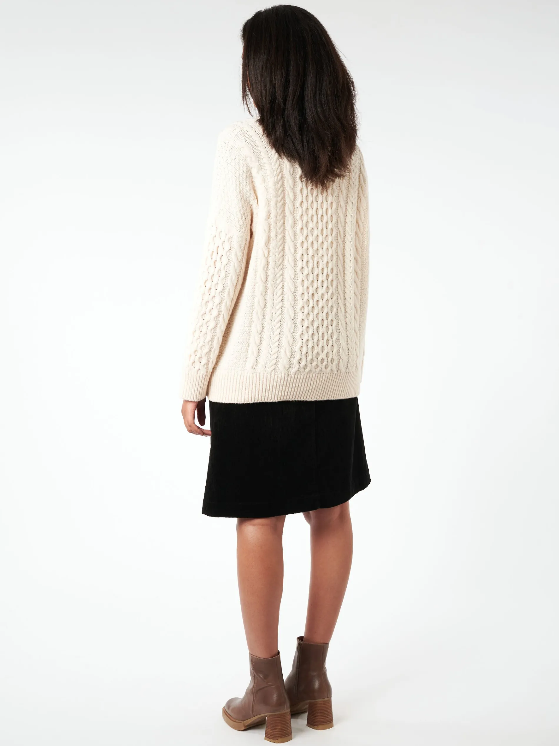 &Daughter - Aran Crewneck in Ecru
