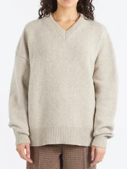 &Daughter - Balla Slouch V-Neck in Beige