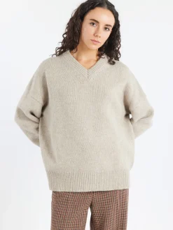 &Daughter - Balla Slouch V-Neck in Beige
