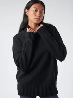 &Daughter - Fintra Lambswool Tunic in Black