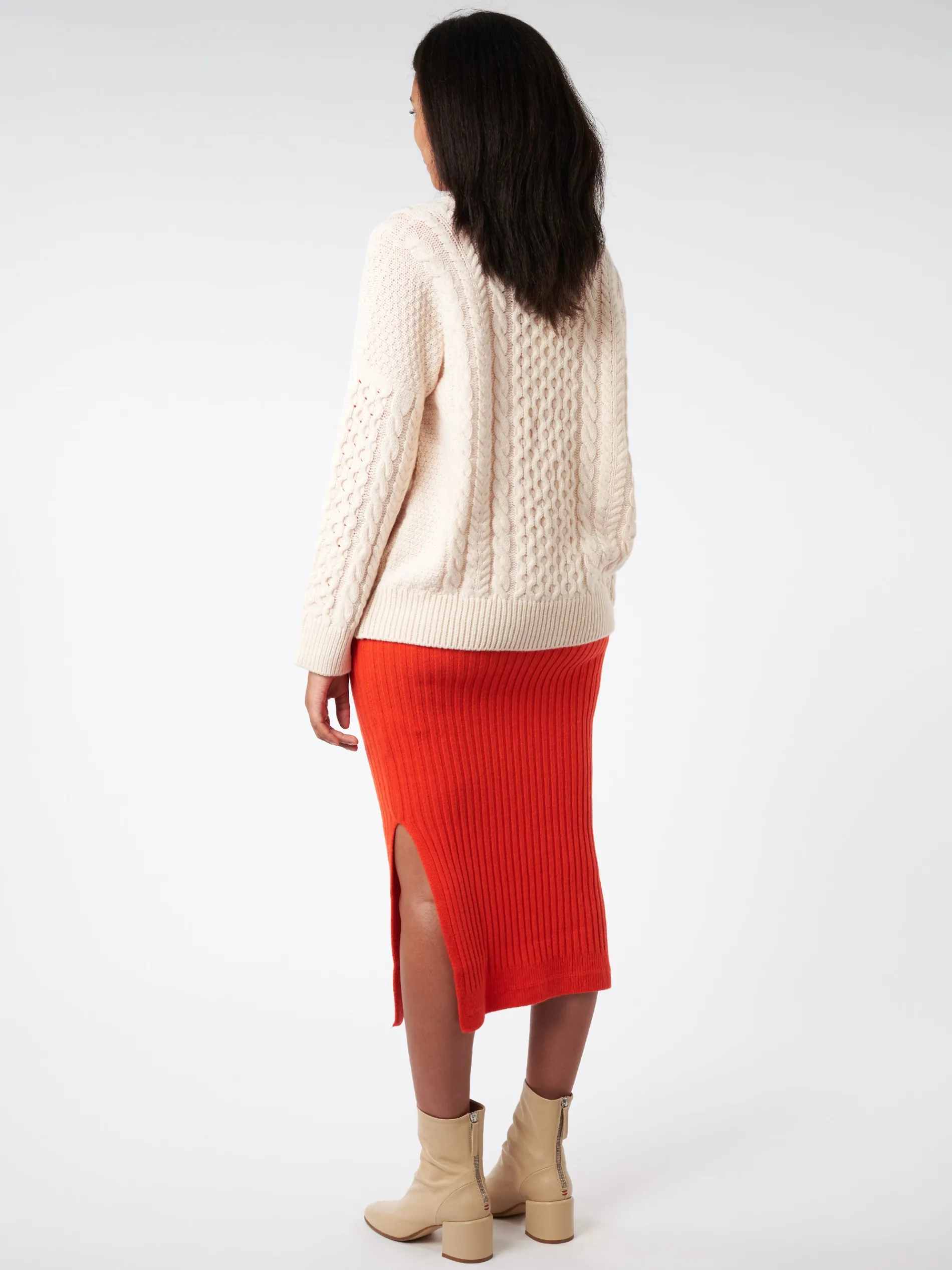 &Daughter - Lena Aran Cardigan in Chalk