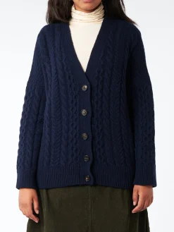 &Daughter - Lena Aran Cardigan in Navy/Nero