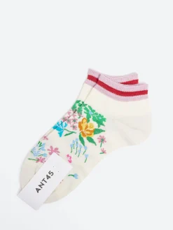 ANT45 - Lihue Short Sock in Milk and Pink