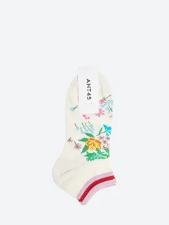 ANT45 - Lihue Short Sock in Milk and Pink