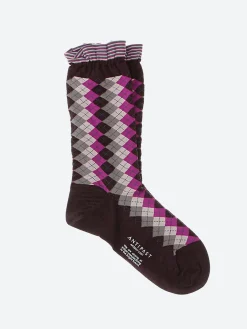 Antipast - Argyles Crew Sock in Wine