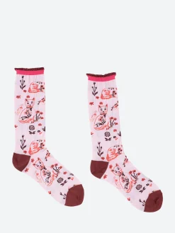 Antipast - Blue Friends Crew Sock in Red