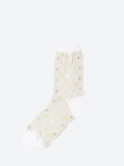 Antipast - Candy Dots Crew Sock in Ivory