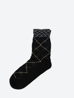 Antipast - Circle Argyle Socks in Black