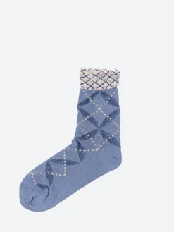 Antipast - Circle Argyle Socks in Blue