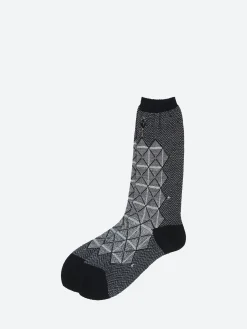 Antipast - Grid and Star Crew Sock in Black