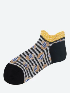 Antipast - Jungle Check Short Socks in Black