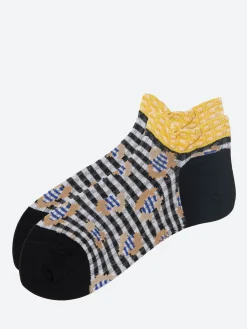 Antipast - Jungle Check Short Socks in Black