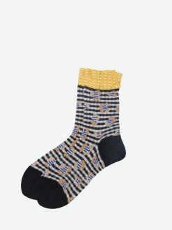 Antipast - Jungle Check Socks in Black