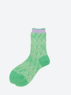 Antipast - Leaf Bird Socks in Green