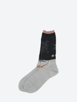 Antipast - Olive Harvest Crew Sock in Black