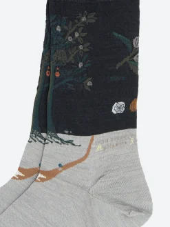 Antipast - Olive Harvest Crew Sock in Black