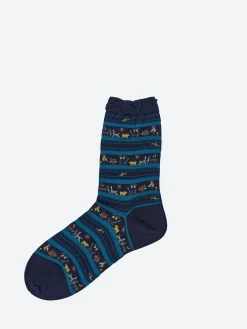 Antipast - Parade on Safari Socks in Navy