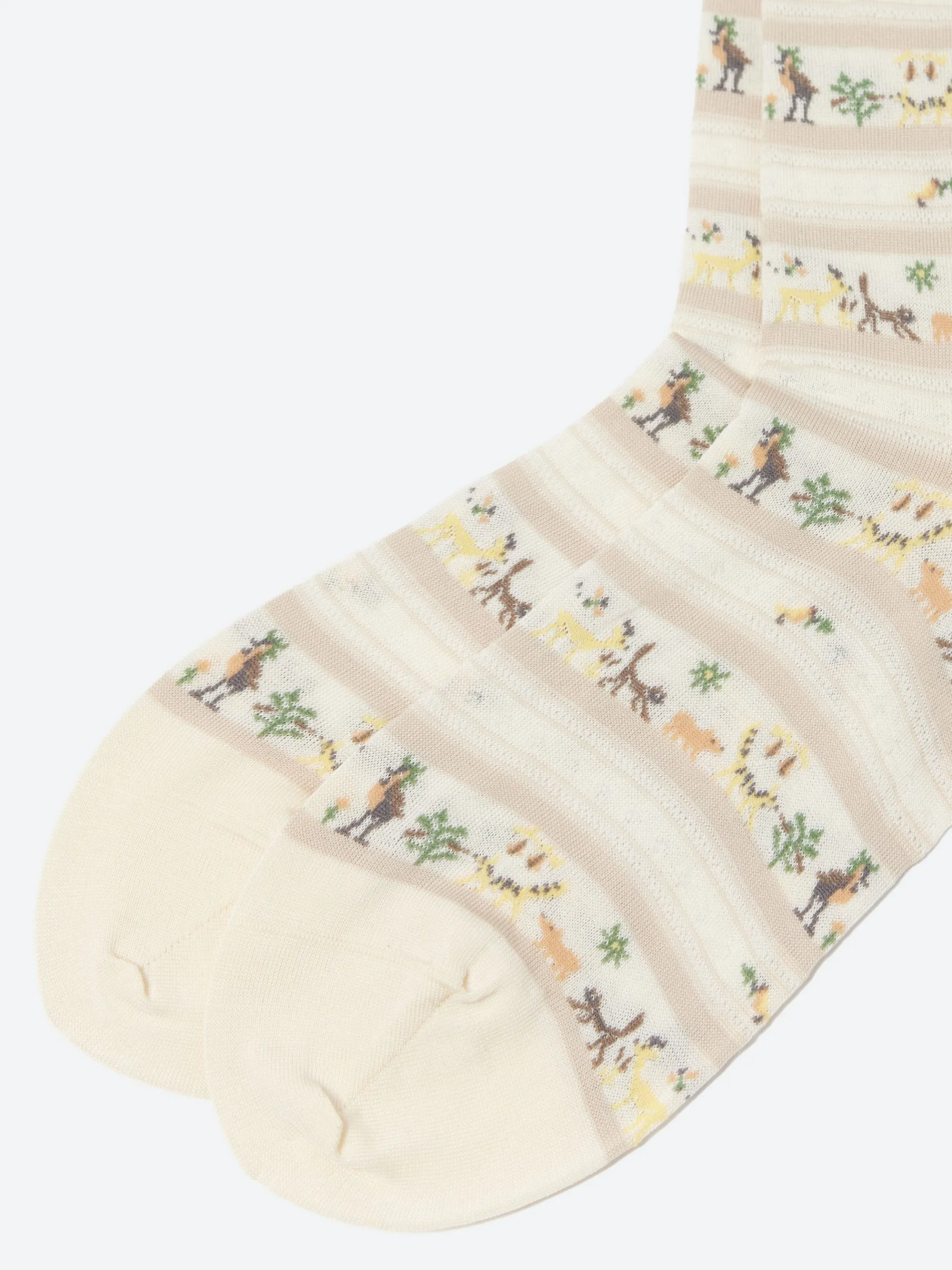 Antipast - Parade on Safari Socks in Ivory