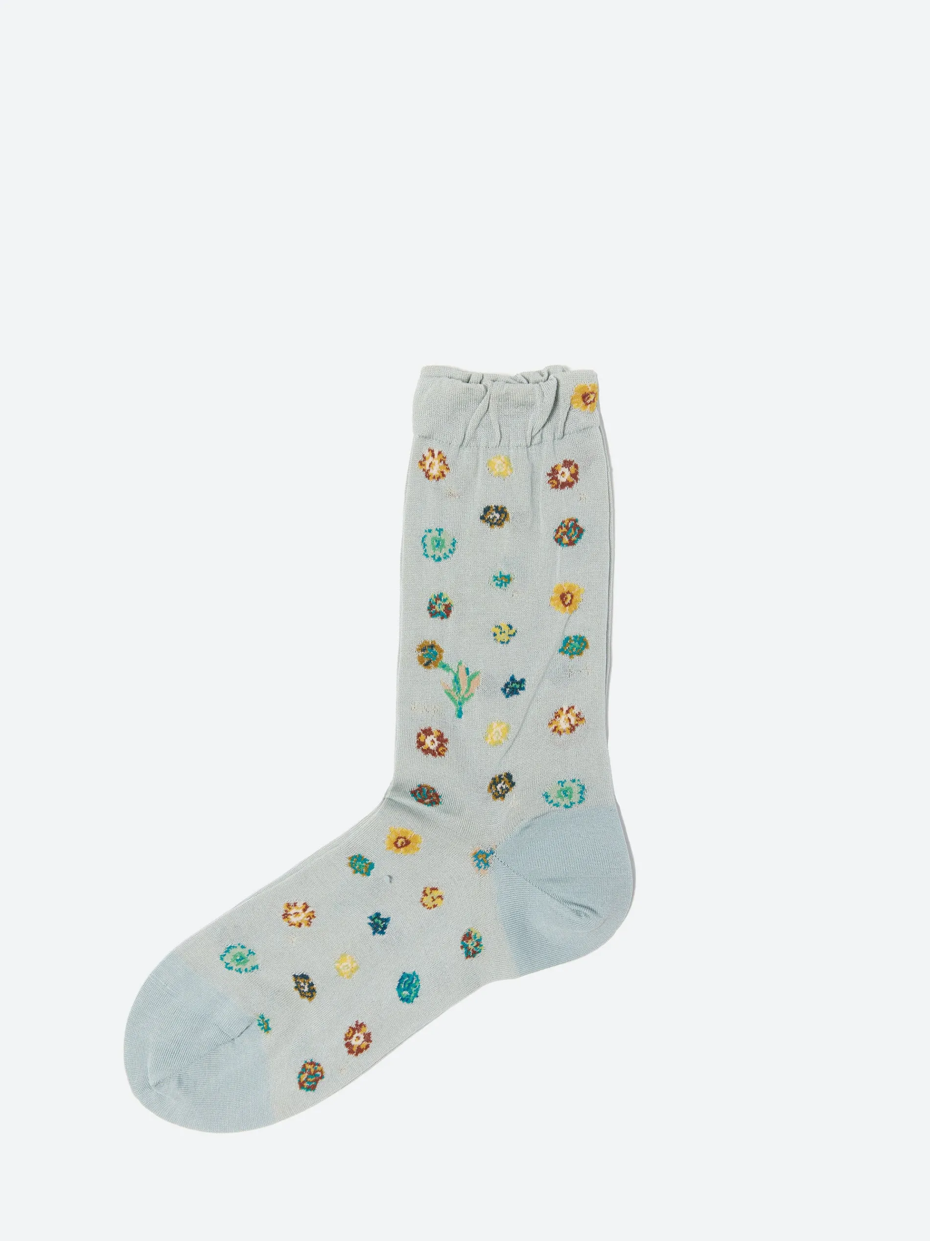 Antipast - Polka Flower Socks in Light Blue