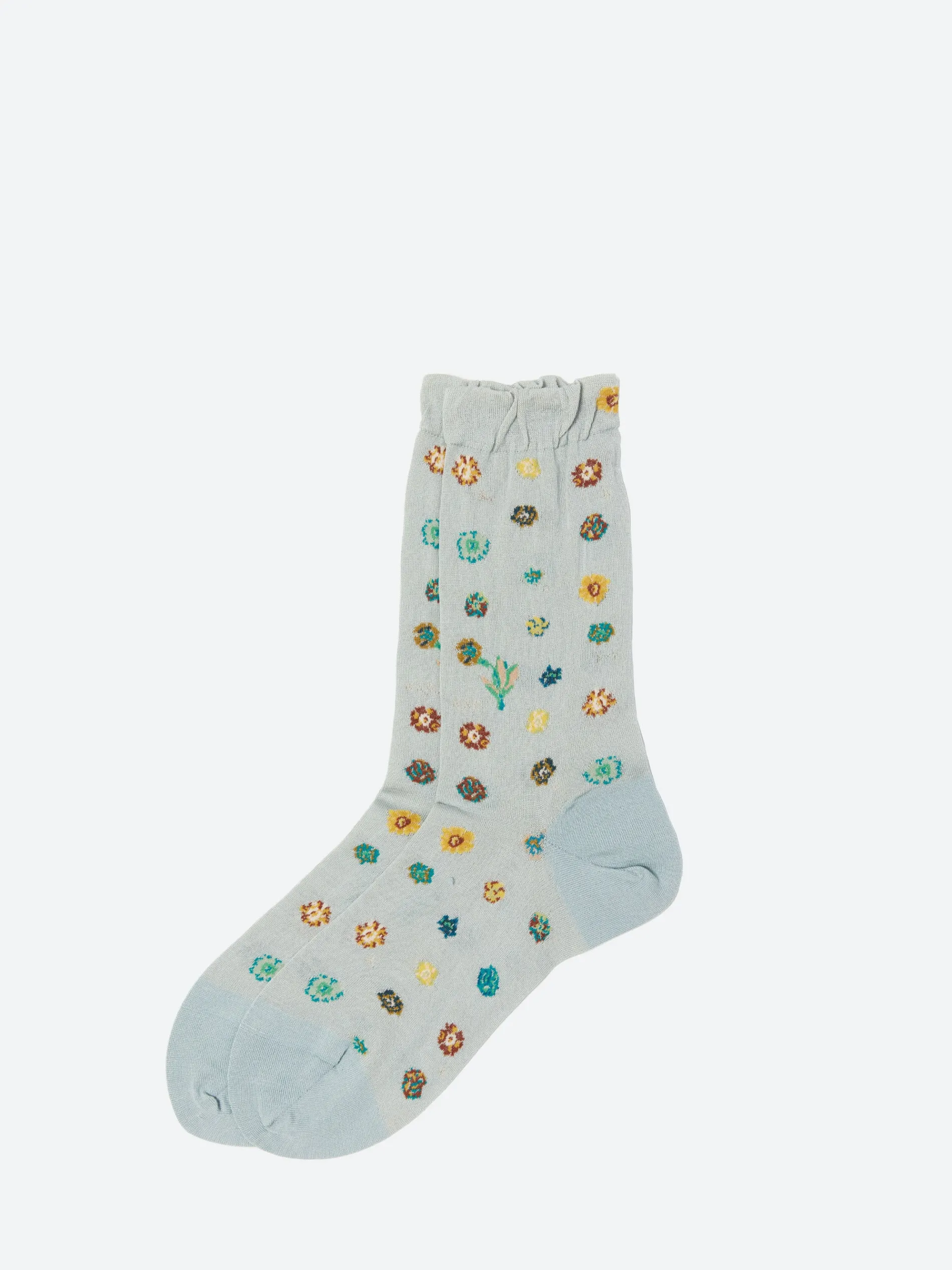 Antipast - Polka Flower Socks in Light Blue