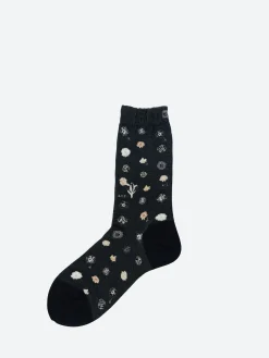 Antipast - Polka Flower Socks in Black