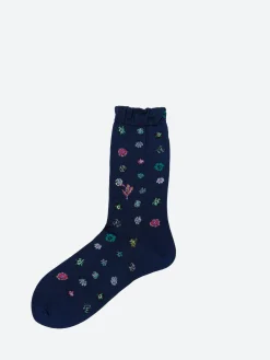 Antipast - Polka Flower Socks in Navy