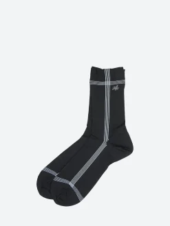 Antipast - Side Line Silk Crew Sock in Black