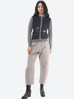 Antipast - Sock Knit Cardigan in Black/Navy