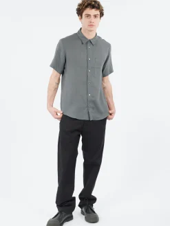 A.P.C. - Bellini Logo Short-Sleeve Shirt in Anthracite
