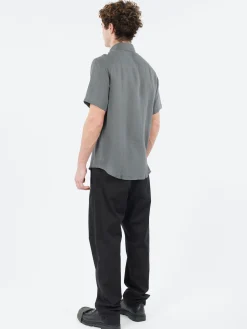 A.P.C. - Bellini Logo Short-Sleeve Shirt in Anthracite