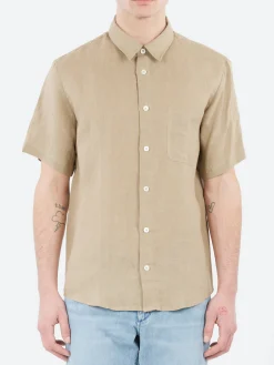 A.P.C. - Bellini Logo Short-Sleeve Shirt in Dark Beige