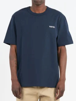 A.P.C. - Boxy Petit VPC T-Shirt in Dark Navy and Ecru