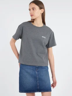 A.P.C. - Boxy Petite VPC T-Shirt in Anthracite Chine